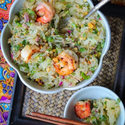 Thai Pomelo Salad with Chili Prawns from Laura The cooking Globetrotter