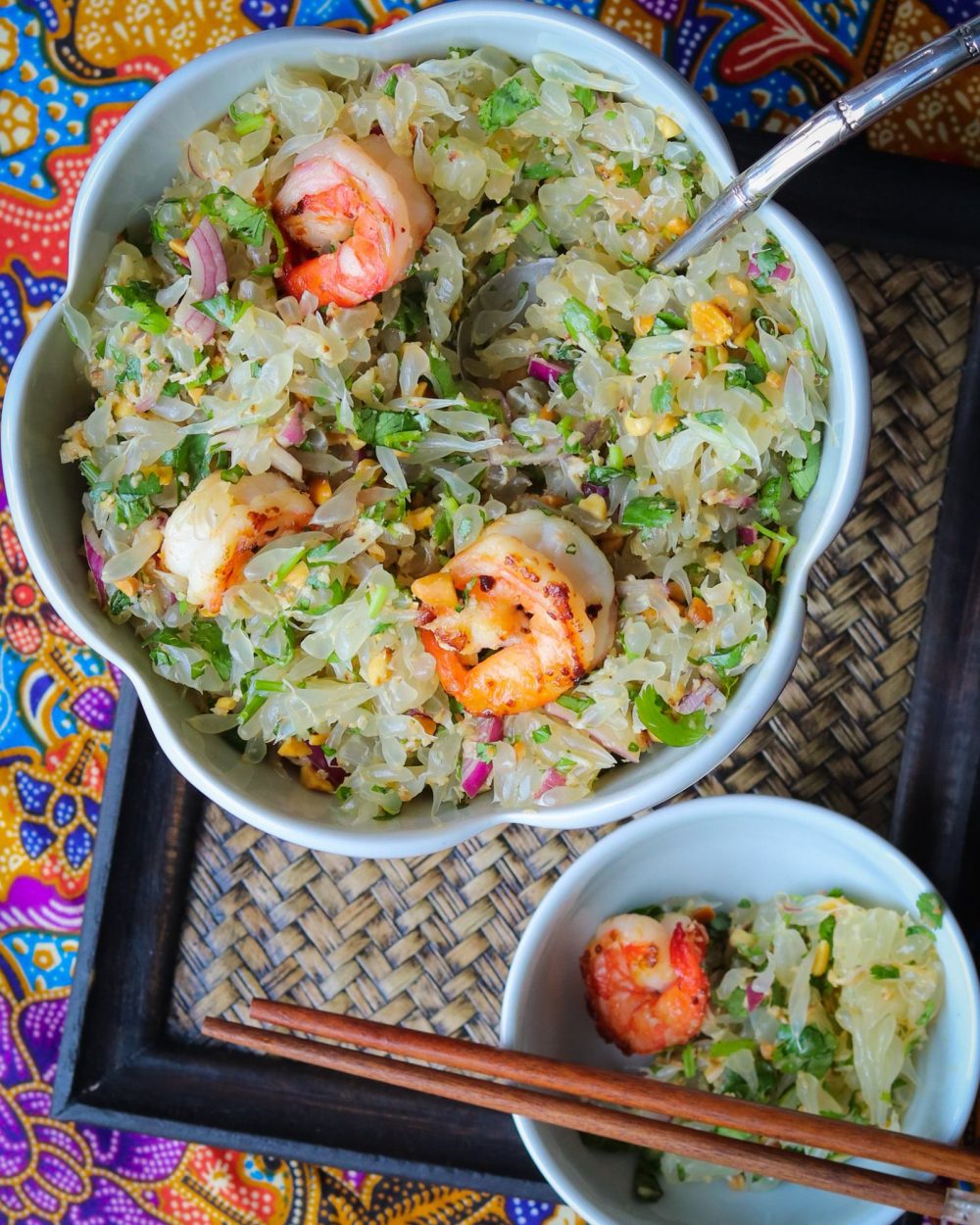 Thai Pomelo Salat mit Garnelen | The cooking Globetrotter