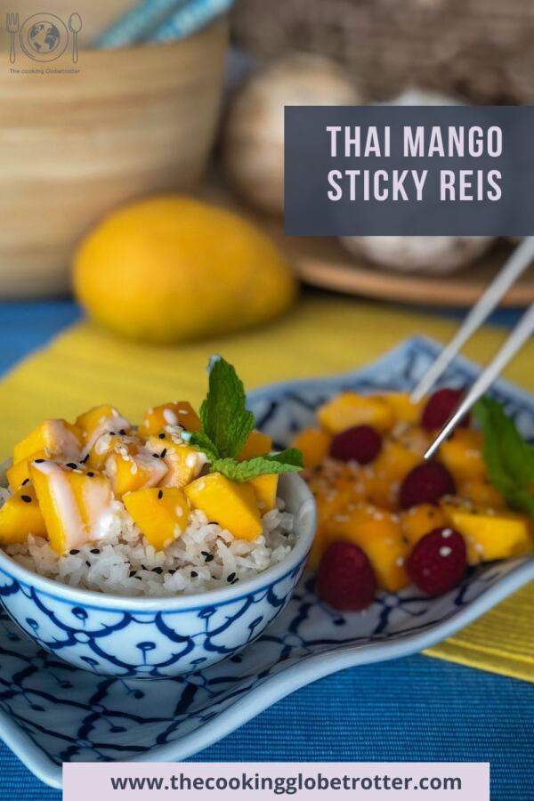Thai Mango Sticky Reis ist ein einfaches Dessert oder Snack, das man schnell zuhause zubereiten kann. Dieses Rezept für Klebreis bringt dich kulinarisch sofort nach Thailand!